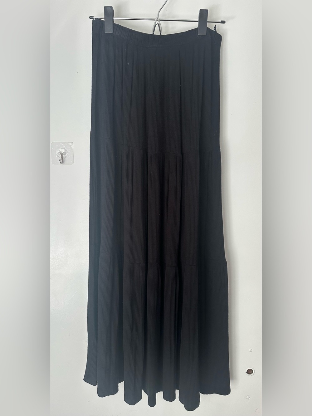 Black Tiered Maxi Skirt
